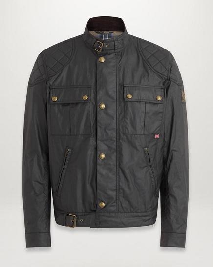 Veste Cirée Belstaff Homme Brookstone Noir Coton Soldes UW6830127